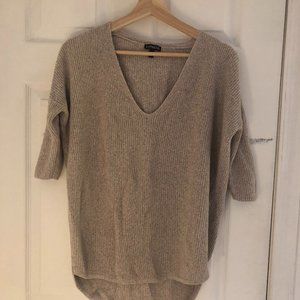 EXPRESS Neutral Color V Neck Sweater